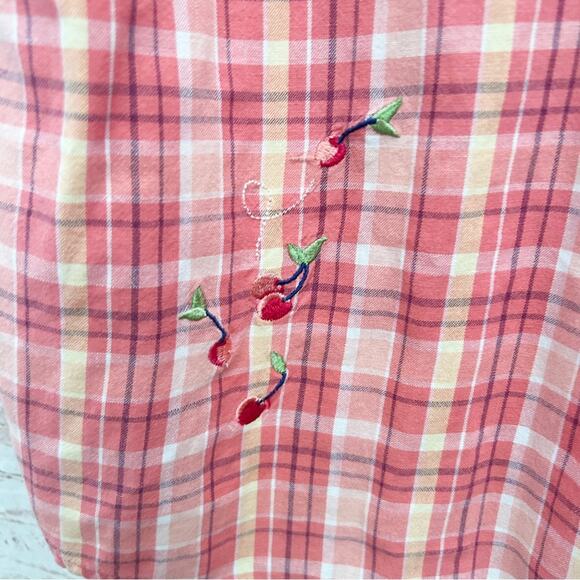 Vintage 1990's Looney Tunes Tweety Bird Embroidered Blouse Sz 14W 16W - Picture 2 of 6